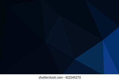 Dark blue polygonal illustration, which consist of triangles. Geometric background in Origami style with gradient. Triangular design for your business.