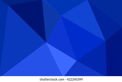 Dark blue polygonal illustration, which consist of triangles. Geometric background in Origami style with gradient. Triangular design for your business.