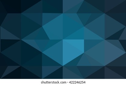 Dark blue polygonal illustration, which consist of triangles. Geometric background in Origami style with gradient. Triangular design for your business.