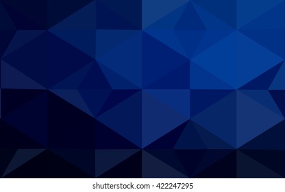 Dark blue polygonal illustration, which consist of triangles. Geometric background in Origami style with gradient. Triangular design for your business.