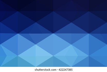 Dark blue polygonal illustration, which consist of triangles. Geometric background in Origami style with gradient. Triangular design for your business.