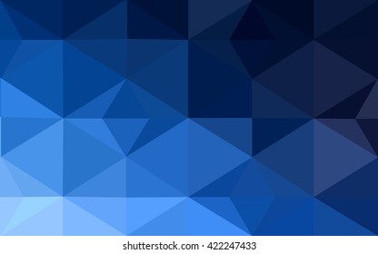 Dark blue polygonal illustration, which consist of triangles. Geometric background in Origami style with gradient. Triangular design for your business.
