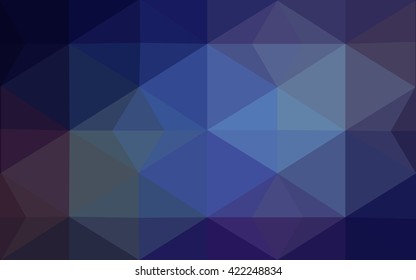 Dark blue polygonal illustration, which consist of triangles. Geometric background in Origami style with gradient. Triangular design for your business.