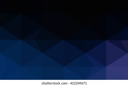 Dark blue polygonal illustration, which consist of triangles. Geometric background in Origami style with gradient. Triangular design for your business.
