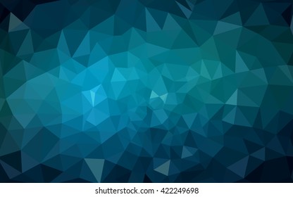 Dark blue polygonal illustration, which consist of triangles. Geometric background in Origami style with gradient. Triangular design for your business.