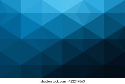 Dark blue polygonal illustration, which consist of triangles. Geometric background in Origami style with gradient. Triangular design for your business.