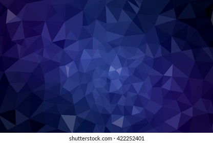 Dark blue polygonal illustration, which consist of triangles. Geometric background in Origami style with gradient. Triangular design for your business.