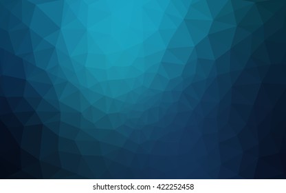 Dark blue polygonal illustration, which consist of triangles. Geometric background in Origami style with gradient. Triangular design for your business.