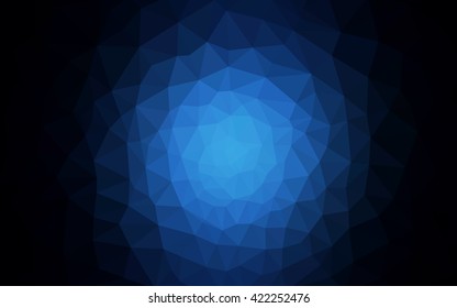 Dark blue polygonal illustration, which consist of triangles. Geometric background in Origami style with gradient. Triangular design for your business.