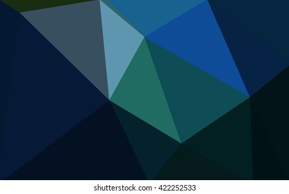 Dark blue polygonal illustration, which consist of triangles. Geometric background in Origami style with gradient. Triangular design for your business.