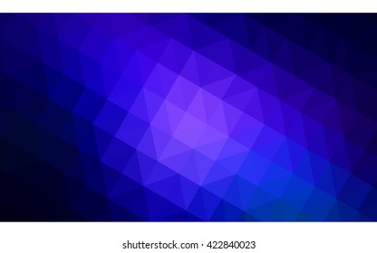 Dark blue polygonal illustration, which consist of triangles. Geometric background in Origami style with gradient. Triangular design for your business.