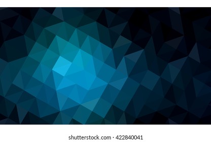 Dark blue polygonal illustration, which consist of triangles. Geometric background in Origami style with gradient. Triangular design for your business.