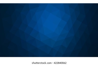 Dark blue polygonal illustration, which consist of triangles. Geometric background in Origami style with gradient. Triangular design for your business.