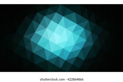 Dark blue polygonal illustration, which consist of triangles. Geometric background in Origami style with gradient. Triangular design for your business.