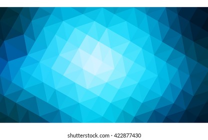 Dark blue polygonal illustration, which consist of triangles. Geometric background in Origami style with gradient. Triangular design for your business.