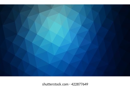 Dark blue polygonal illustration, which consist of triangles. Geometric background in Origami style with gradient. Triangular design for your business.
