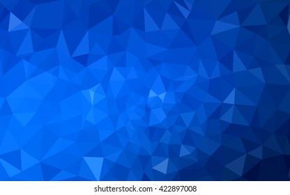 Dark blue polygonal illustration, which consist of triangles. Geometric background in Origami style with gradient. Triangular design for your business.