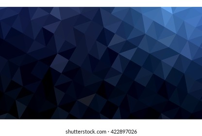 Dark blue polygonal illustration, which consist of triangles. Geometric background in Origami style with gradient. Triangular design for your business.