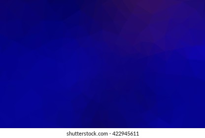 Dark blue polygonal illustration, which consist of triangles. Geometric background in Origami style with gradient. Triangular design for your business.