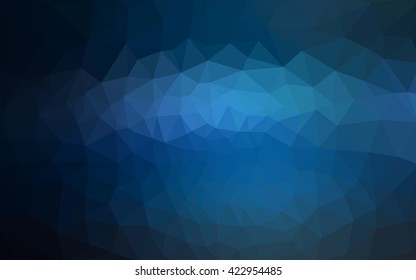Dark blue polygonal illustration, which consist of triangles. Geometric background in Origami style with gradient. Triangular design for your business.