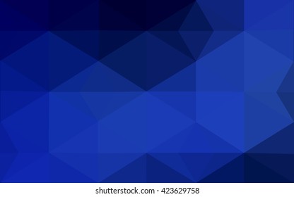 Dark blue polygonal illustration, which consist of triangles. Geometric background in Origami style with gradient. Triangular design for your business.