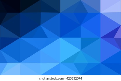 Dark blue polygonal illustration, which consist of triangles. Geometric background in Origami style with gradient. Triangular design for your business.