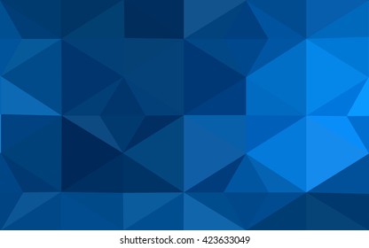 Dark blue polygonal illustration, which consist of triangles. Geometric background in Origami style with gradient. Triangular design for your business.