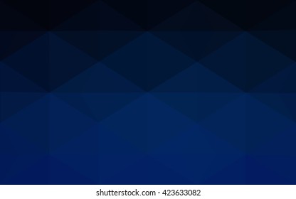 Dark blue polygonal illustration, which consist of triangles. Geometric background in Origami style with gradient. Triangular design for your business.
