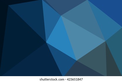 Dark blue polygonal illustration, which consist of triangles. Geometric background in Origami style with gradient. Triangular design for your business.