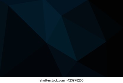 Dark blue polygonal illustration, which consist of triangles. Geometric background in Origami style with gradient. Triangular design for your business.