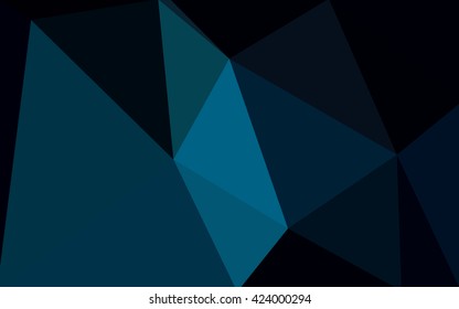 Dark blue polygonal illustration, which consist of triangles. Geometric background in Origami style with gradient. Triangular design for your business.