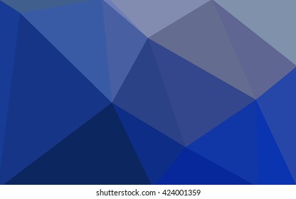 Dark blue polygonal illustration, which consist of triangles. Geometric background in Origami style with gradient. Triangular design for your business.
