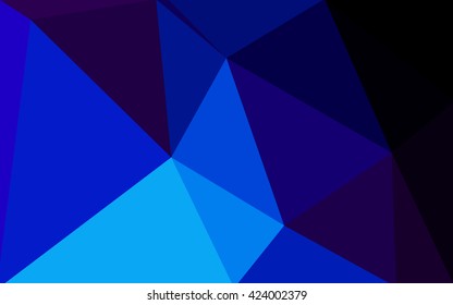 Dark blue polygonal illustration, which consist of triangles. Geometric background in Origami style with gradient. Triangular design for your business.