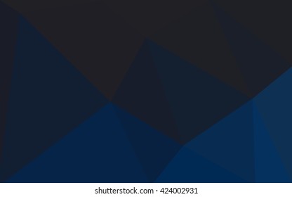 Dark blue polygonal illustration, which consist of triangles. Geometric background in Origami style with gradient. Triangular design for your business.