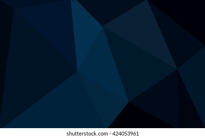 Dark blue polygonal illustration, which consist of triangles. Geometric background in Origami style with gradient. Triangular design for your business.