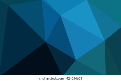 Dark blue polygonal illustration, which consist of triangles. Geometric background in Origami style with gradient. Triangular design for your business.