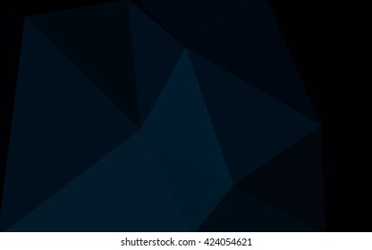 Dark blue polygonal illustration, which consist of triangles. Geometric background in Origami style with gradient. Triangular design for your business.