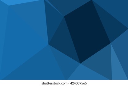 Dark blue polygonal illustration, which consist of triangles. Geometric background in Origami style with gradient. Triangular design for your business.