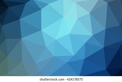 Dark blue polygonal illustration, which consist of triangles. Triangular design for your business. Creative geometric background in Origami style with gradient.
