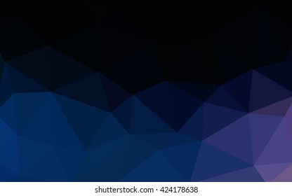 Dark blue polygonal illustration, which consist of triangles. Triangular design for your business. Creative geometric background in Origami style with gradient.