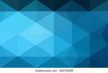 Dark blue polygonal illustration, which consist of triangles. Geometric background in Origami style with gradient. Triangular design for your business.