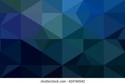 Dark blue polygonal illustration, which consist of triangles. Geometric background in Origami style with gradient. Triangular design for your business.