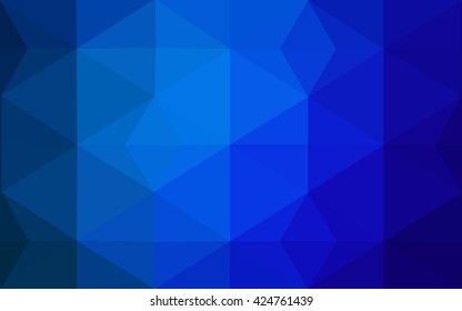 Dark blue polygonal illustration, which consist of triangles. Geometric background in Origami style with gradient. Triangular design for your business.