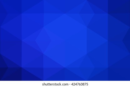 Dark blue polygonal illustration, which consist of triangles. Geometric background in Origami style with gradient. Triangular design for your business.