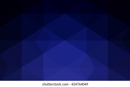Dark blue polygonal illustration, which consist of triangles. Geometric background in Origami style with gradient. Triangular design for your business.