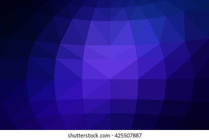 Dark blue polygonal illustration, which consist of triangles. Triangular design for your business. Creative geometric background in Origami style with gradient.