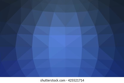 Dark blue polygonal illustration, which consist of triangles. Triangular design for your business. Creative geometric background in Origami style with gradient.