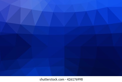 Dark blue polygonal illustration, which consist of triangles. Triangular design for your business. Creative geometric background in Origami style with gradient.