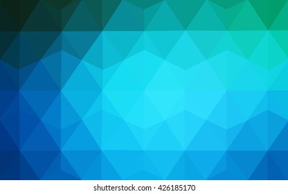 Dark blue polygonal illustration, which consist of triangles. Geometric background in Origami style with gradient. Triangular design for your business.