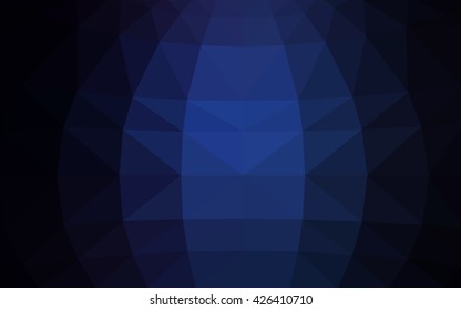Dark blue polygonal illustration, which consist of triangles. Triangular design for your business. Creative geometric background in Origami style with gradient.